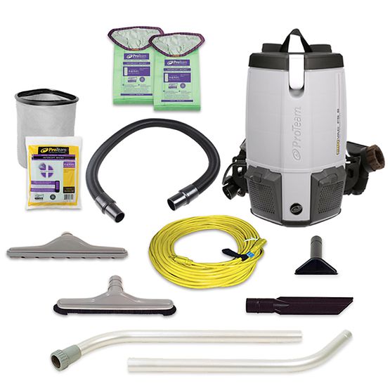 ProTeam ProVac FS 6, 6 qt. Backpack Vacuum w/ Restaurant Tool Kit