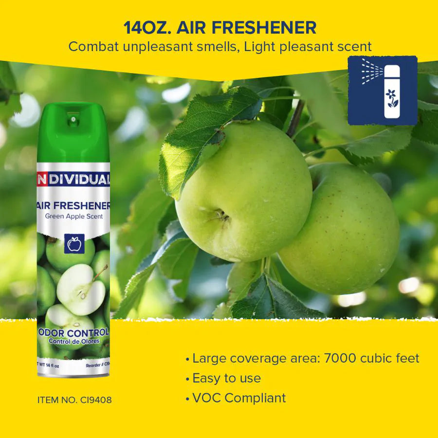 Air Freshener | Green Apple, 14 oz, 12 per case, VOC Compliant