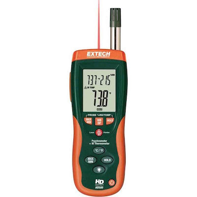 Extech Psychrometer with InfraRed Thermometer