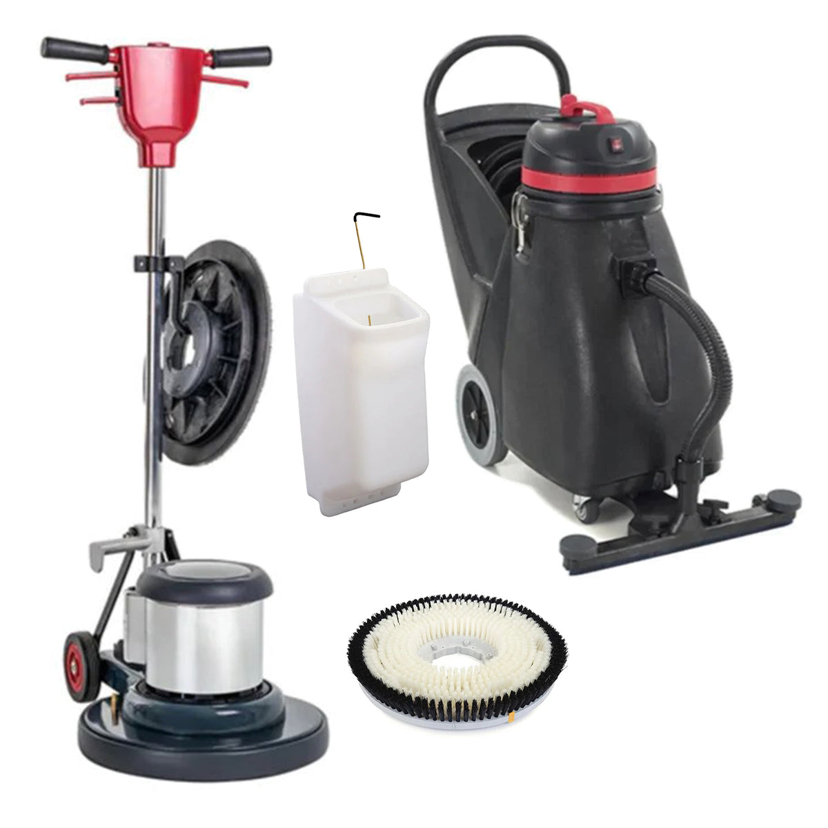 Sweep Scrub 20&quot; Floor Buffer &amp; 18 Gallon Shop Vacuum Package