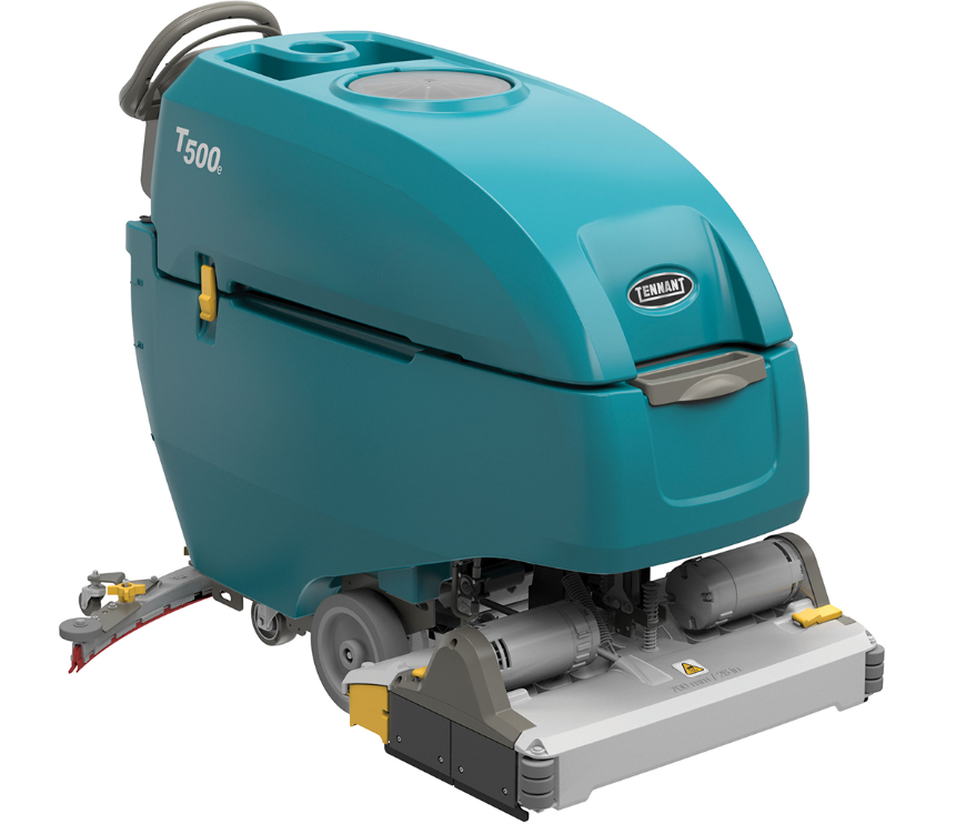 Refurbished Tennant T500e | 28&quot; Walk Behind Cylindrical Floor Sweeper-Scrubber, Battery, Self Propel