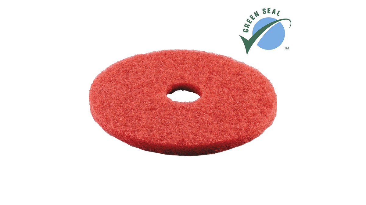 20&quot; Red Floor Buffing &amp; Scrubbing Pads, Green Seal Certified- Case of 5 #SS-404420