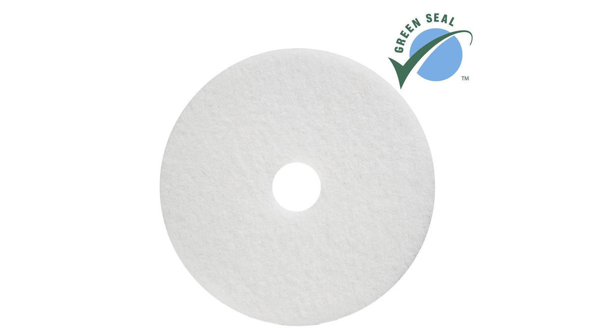 20&quot; White Floor Buffing &amp; Scrubbing Polishing Floor Pads, Green Seal Certified- Case of 5 #SS-401220